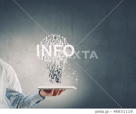 Bulb on tablet screen 46631119