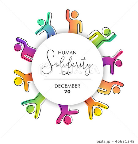 Solidarity Day illustration with diversity people Solidarity Day illustration with diversity people 46631348