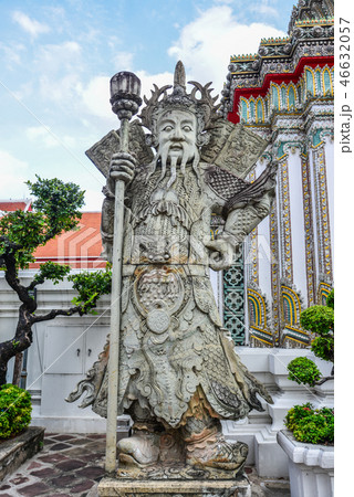 Chinese stone statue at Wat Pho in Bangkok 46632057