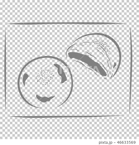 烹飪例證Anpan灰色 46633569