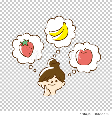 Woman who imagines fruit 46633580
