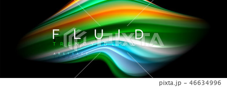 Fluid wave line background or pattern. Geometric technology abstract background. Movement effect. Fluid wave line background or pattern. Geometric technology abstract background. Movement effect. 46634996