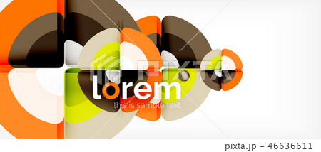 Circles and triangles geometric abstract background. Trendy abstract layout template for business or Circles and triangles geometric abstract background. Trendy abstract layout template for business or 46636611