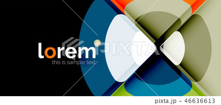 Circles and triangles geometric abstract background. Trendy abstract layout template for business or 46636613