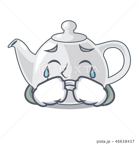 Crying porcelain teapot in table a character Crying porcelain teapot in table a character 46638437