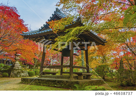 京都　秋の勝持寺　鐘楼堂　 46638737