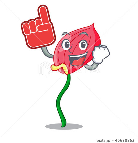 Foam finger pink anthurium flowers in character funny 46638862