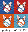 Rabbit pop art illustration 46639393