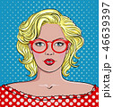 Pop Art Woman with Glasses 46639397