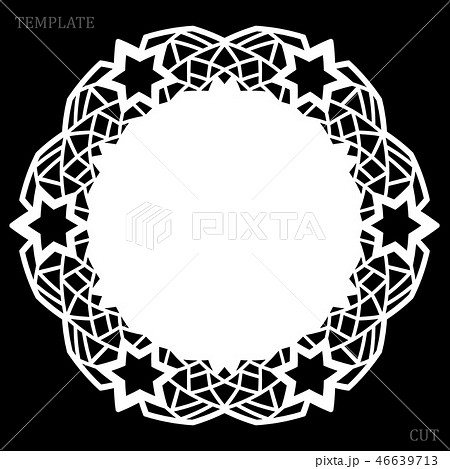 Lace round paper doily, lacy snowflake 46639713