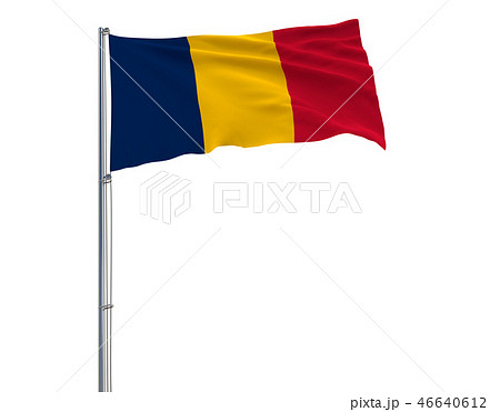 Isolate flag of Chad on white background 46640612