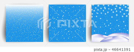 Set of Christmas Greeting cards with snowflakes. 46641391
