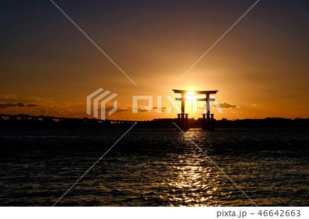 浜名湖 弁天島の夕刻 浜名湖 弁天島の夕刻 46642663