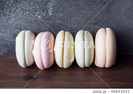 Large round marshmallows of different colors  46643045