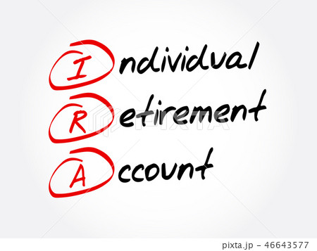 IRA acronym, concept background IRA acronym, concept background 46643577