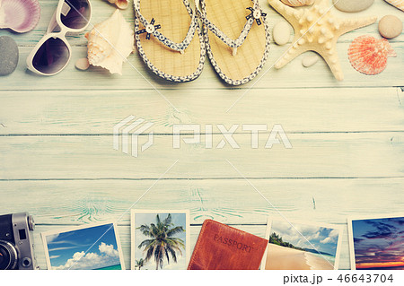 Travel vacation table concept Travel vacation table concept 46643704