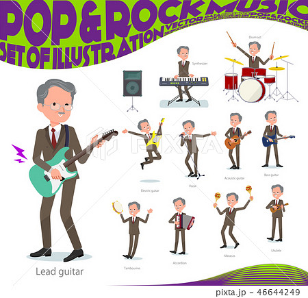 flat type Double suit old men_pop music flat type Double suit old men_pop music 46644249