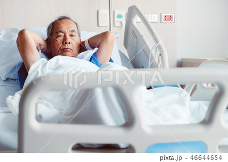 Elderly patients in hospital bed 46644654