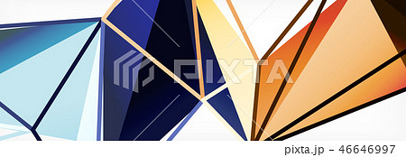 Vector colorful geometric triangle background, crystal banner design 46646997