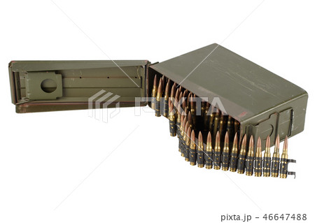 Green Ammo Box with ammunition belt 46647488