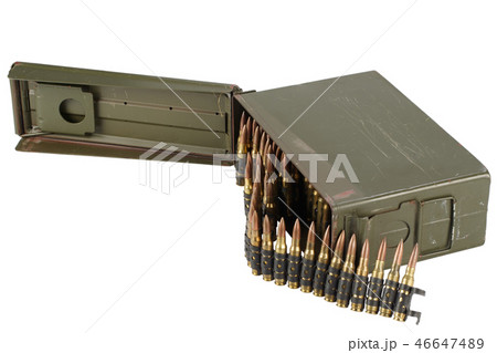 Green Ammo Box with ammunition belt Green Ammo Box with ammunition belt 46647489