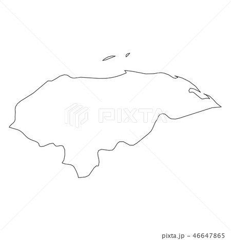 Honduras - solid black outline border map of country area. Simple flat vector illustration Honduras - solid black outline border map of country area. Simple flat vector illustration 46647865