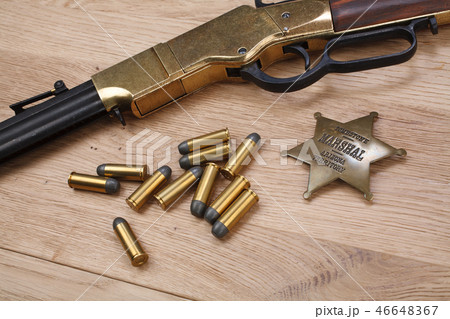 Wild west period repeating rifle with ammunition Wild west period repeating rifle with ammunition 46648367