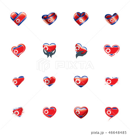 North Korea flag, vector illustration on a white background North Korea flag, vector illustration on a white background 46648485