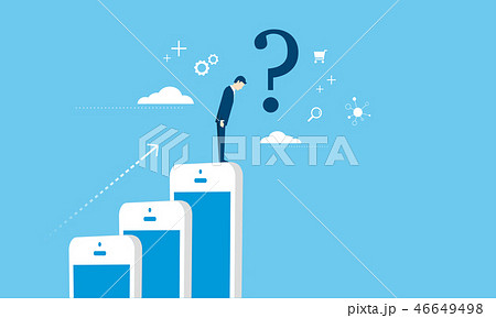 ビジネスマンとスマートフォンのイメージ 46649498