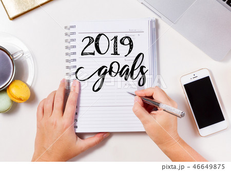 Top view 2019 goals list Top view 2019 goals list 46649875