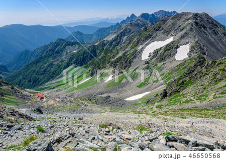 槍ヶ岳稜線からの槍沢の眺め 槍ヶ岳稜線からの槍沢の眺め 46650568