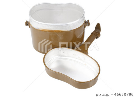 Soviet Army mess kit on white background 46650796