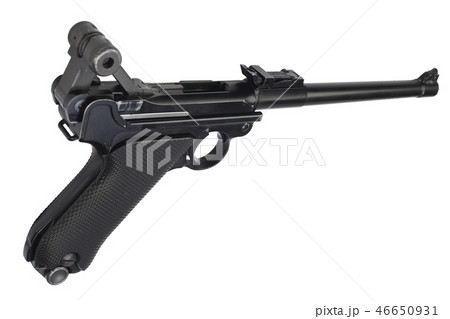World War I period german army handgun isolated 46650931