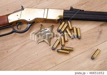 Wild west period repeating rifle with ammunition 46651052