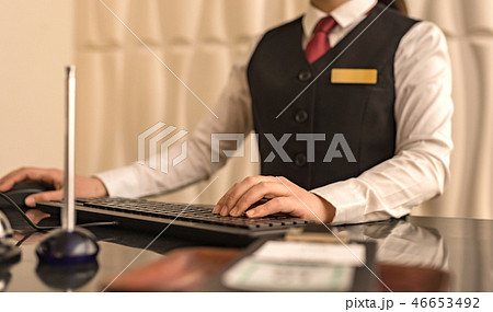 受付カウンター 受付カウンター 46653492