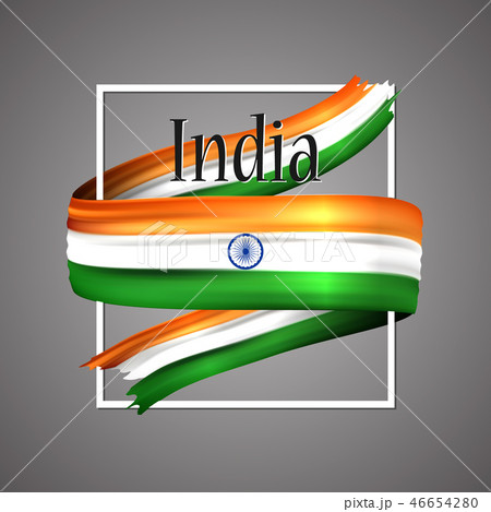 India flag. Official national colors. Indian 3d re India flag. Official national colors. Indian 3d re 46654280