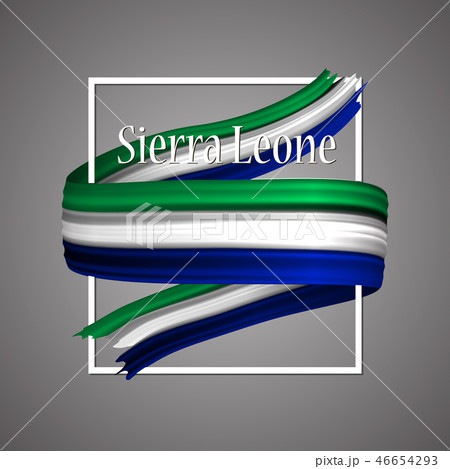 Sierra Leone flag.Official national Serbian 3d Sierra Leone flag.Official national Serbian 3d 46654293