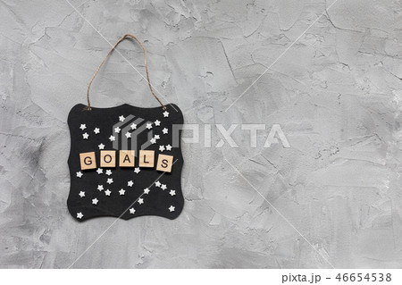 GOALS word and stars on a gray background 46654538