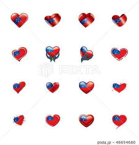 Samoa flag, vector illustration on a white background. Samoa flag, vector illustration on a white background. 46654680