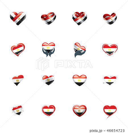 Egypt flag, vector illustration on a white background Egypt flag, vector illustration on a white background 46654723