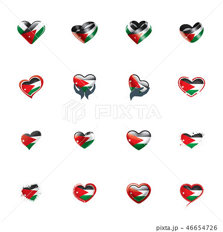 Jordan flag, vector illustration on a white background 46654726