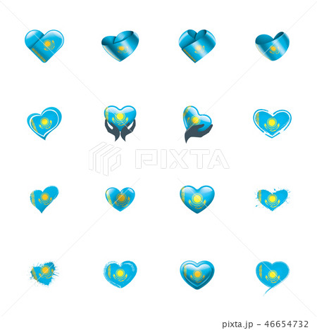 Kazakhstan flag, vector illustration on a white background Kazakhstan flag, vector illustration on a white background 46654732