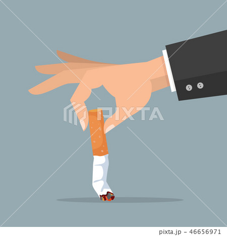 hand extinguishing a Cigarette butt 46656971