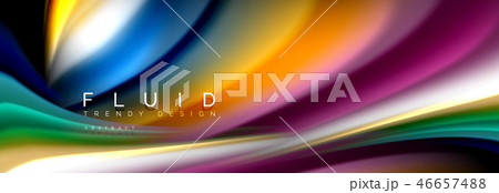 Fluid wave line background or pattern. Geometric technology abstract background. Movement effect. Fluid wave line background or pattern. Geometric technology abstract background. Movement effect. 46657488