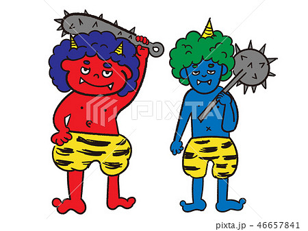 赤鬼＿青鬼のイラスト素材 [46657841] - PIXTA