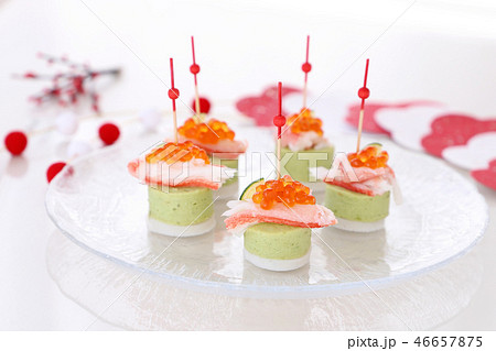 アボカドムースとかまぼこのピンチョス アボカドムースとかまぼこのピンチョス 46657875
