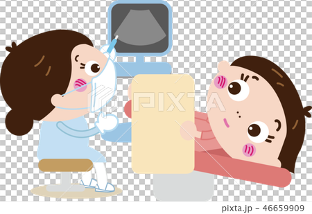 婦人科検診６_経膣エコー検査/子宮頸がん検査/子宮体がん検査 46659909