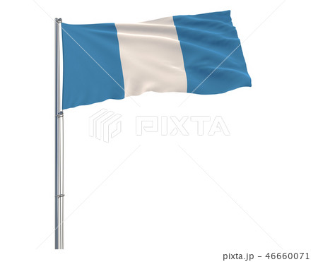 Isolate civil flag of Guatemala on a flagpole 46660071
