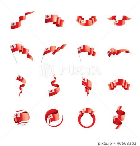 Tonga flag, vector illustration on a white background. Tonga flag, vector illustration on a white background. 46663302