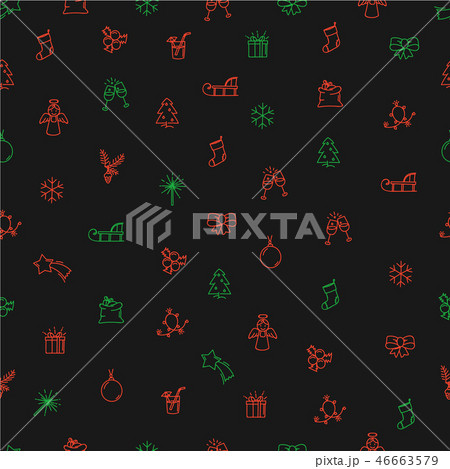 Abstract seamless pattern Christmas elements 46663579
